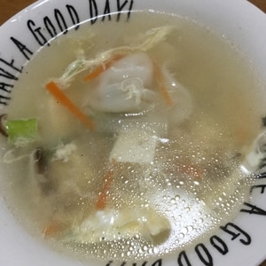 水餃子入り中華スープ☆